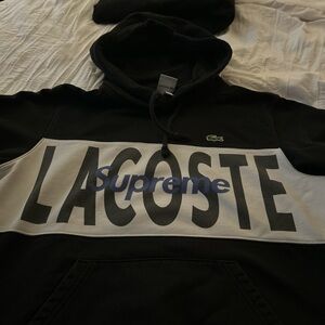 Supreme Black and White Hoodie